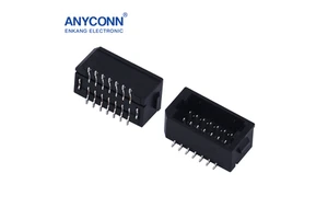 ANYCONN Right Angle Wafer Pin Header Through Hole Black Board-to-Wire Factory Customized
