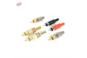 Morden Style ISO9001Manufacturer Supply High End Metal Male Female Gold Rca Plug Connector for Car Audio/video Rca Cable Connect