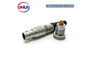 UHUB Self-Latching Metal FGG.1B 10 Pin Male Plug Push Pull Circular Connector For Video Audio Transmission Direct Factory Price
