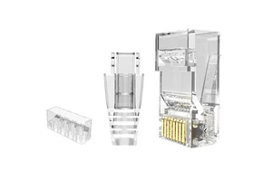 Unsheild LAN Cable Connectors 8p8c RJ45 Network Cat6 Modular Plug 3 pcs Set ethernet pluggable male insertion connector