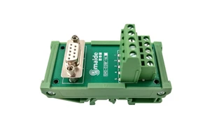 9-Channel Female D-SUB Connector 24VDC Screw Terminal Block Module for Electrical Connections