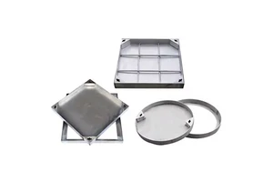 Premium Stainless Steel Hidden Manhole Cover Corrosion-Resistant Floor Access Panel Commercial Building OEM Fabrication Services