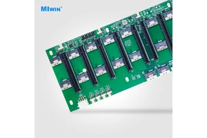 Miwin Custom 11 Slots PCIe 4.0 GPU Baseboard Direct-plug 22 SFF8654 Connectors OEM ODM PCIe 4.0 X16 GPU Backplane for AI Server