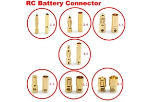 2mm 3mm 3.5mm 4mm 5mm 5.5mm 6mm RC Battery Gold-plated Bullet Banana Plug Male Female Bullet Banana Connector
