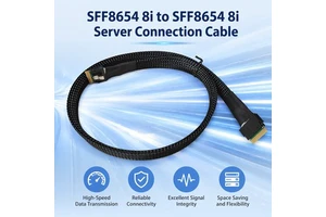 SFF-8654 8i to SFF-8654 8i Server Cable SAS4.0 24Gbps PCIe4.0 16Gbps High Speed Data Transmission Storage Backplane Wire