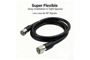 Cell Tower Signal Transmission 4.3-10 Male-Male 1/2 Superflex Coaxial Cable Assembly 5M Telecom Grade RRU RF Jumper Line