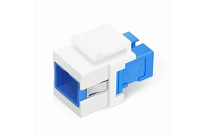Fiber Optic SC/UPC to SC/UPC Simplex Single Mode Fiber Keystone Jack with Ceramic Sleeve for 94V-0 Flame Retardant