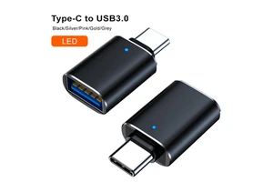 JILIAN Custom Logo OTG USB 3.0 to Type C Connector USB C Male Converter Suitable for Laptop Phone LED OTG USB C Adapter