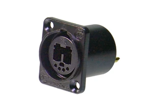 DLC Compatible OM3 Multi Mode Zinc Alloy Electrophoresis Black Fiber Optic Panel Socket Connector For Transmission System