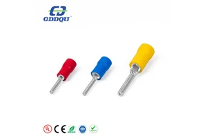 Pins Type Insulated (PVC) Tin Plated Terminal Crimp Pin-shaped Electrical Copper Connector Lug 400V Rated 0.5-1.5mm Wire Range