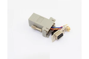 RS232 Dsub DB 9pin VGA Serial Port Female to RJ45 Adapter Network Computer Modular Fast Connector
