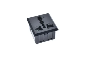 High Quality 10A Rated AC Socket Electric Power Outlet With UK US Plug Brass Extension Socket