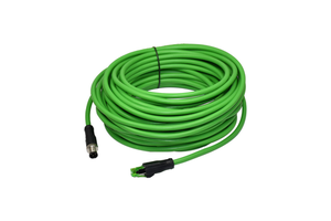 M12 Connectors Ethernet IP Cate6A Cable with PVC Drag Chain Green Shielded 4 Pin D-code M12 Connector Accessories