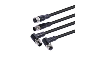 M12 Copper Connector 4-Pin 5-Pin 8-Pin Male Female IP67 Waterproof Power Right Angle Straight Sensor Circular Plug