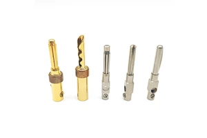 Gold Plated Nickel-Plated Banana Plug Speaker Cable Wire Connector BFA Banana Plug for HIFI DIY CMC