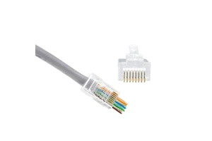 Cat6 Wire Rg45 Connector Ethernet Cable Pass Through 8p8c UTP RJ45 Cat6 Plug Connector