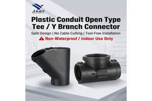 Open Type Tee Connector For Plastic Corrugated Conduit, Split Design Branch Fitting For Existing Cables