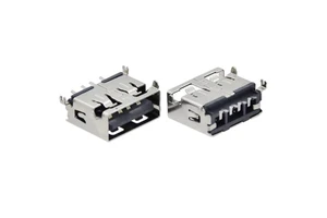SMT+DIP USB 2.0 Type a Female Charging Port 4 Pin USB A Cable Connector 11mm Short Receptacle
