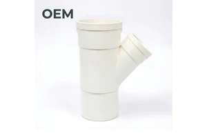 Factory Price PVC-U Reducing Lateral Tee Drainage Fittings White Plastic Pipe Connector For House Sewerage Installation