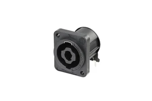 NL4MDXX-H-3 4 Pin SpeakON Loudspeaker Connector for Neutrik Black D-size Flange Horizontal PCB Mount Audio and Video