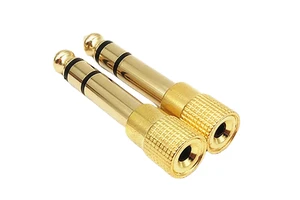 6.35mm Male to 3.5mm Female Stereo Adapter 10A Copper Contact Headphone Audio Connector with 6.35MM Stereo Plug