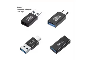 USB-A Gen 3.0 Type-C Converter Adapter 3A Charging Data Transmission Power Adapter Female USB C 3.2 Male Connector for Laptop DC