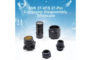 SVK37-VFS Waterproof 37pin Audio Video Connectors With Copper Silver Plating IP65 Rated 13A 380V For Cable Applications