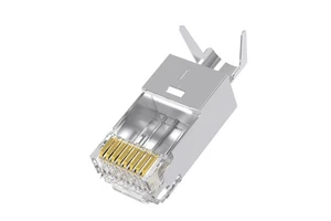 ZHEFAN Ethernet Network Cable Utp Ftp 8 Pin 8p8c Modular Cat 7 Rj 45 Pass Through Plug Cat7 Plug Rj45 Connector