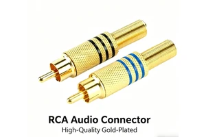 RCA Male Copper Plug 1P AV Connector for PC Audio and Video Welding Parts