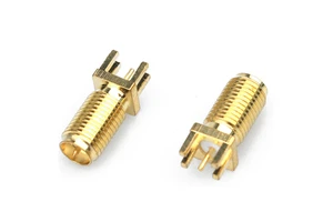 SMA Connector Female PCB Edge Mount SMA Jack PCB Edge Rf Connectors for PCB
