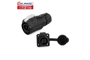 Cnlinko LP16 Aviation Connectors Plastic Connector 2 3 4 5 7 8 9 Pin Waterproof Aviation Plug Connector Cable