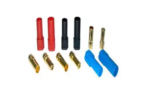 High Current 6mm Gold Plated Banana Plug XT150 Connector 3 Color Plastic Housing Protect for RC Car