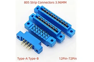 805 Strip Connectors PCB Mount Card Edge Connector Socket 3.96mm Pitch 12-72 Pin Options 16P 20P 30P 36P 44P 56P