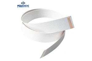 FFC Flexible Flat Cable Automotive Airbag Systems PET Material Copper Tin Plated Conductor 0.5mm Pitch 4-64 Pins Blue/White RoHS