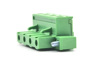 YZTECH 7.62mm Pitch Pluggable Terminal Blocks Female New Model Green with Lug Copper 1*4P 2EDGKM-7.62-4P 300V 15A -40~+105
