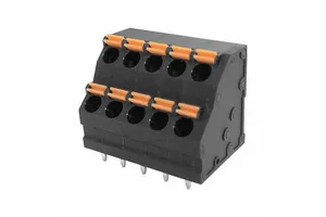 Yulian High Quality 100% New Brass Copper 300V 10A-30A Sn Plated Screw Connection Spring Terminal Block Fixed Flanges PA66