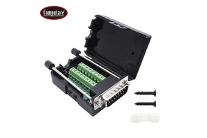 Wholesale Customized DB15 D-SUB Connector 15pin Male Screw Type with PP Housing Black Model ZSA3020 by Computace 5A Max Current