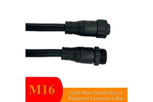 M16 IP67 Rated Copper Gold Plating Nylon Housing Adapters Connectors For Solar Power System RF Applications Rapid Connect Joint
