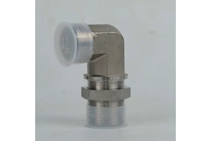 Hydraulic Right Angle Elbow Metric Card Sleeve Type Plate Joint Stainless Steel High Pressure Pipe Rotary Joint