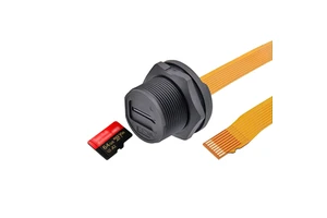 Industrial Equipment TF Interface Card Slot Ultra Soft Flat FPC Extension Cable High Speed Thread IP67/IP68 Waterproof Connector
