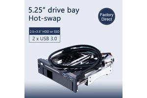 High-Density Dual Bay Hot Swap Rack, 2.5+3.5 Inch SATA Enclosure for Reliable Data Storage