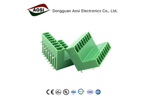 AOSI 15EDGRT KF2EDGRT MCD1.5 3.5/3.81mm Double Layer Right Angle Pin Plug-in Copper Alloy 300V 8A PCB Terminal Block Connector