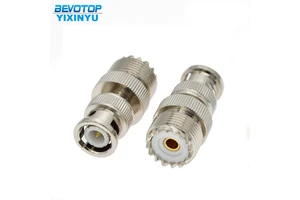 BNC Male to UHF Female Jack RF Coaxial Brass Copper Connector Adaptor 50 OHM 0-6GHz