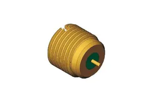 Hermetically Sealed Brass Golden Plated SMP Male Bulkhead Connector 50 500 Cycles Durability