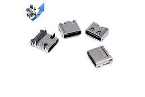 Wholesale usb connector female waterproof type-c connector 6pin 24pin usb c connector Socket Mobile charging