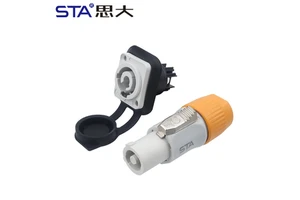 Waterproof Professional 3 Pins 20A Powercon Cable Connector Plug for Audio Led Screen Digital Signage Displays Stage Light