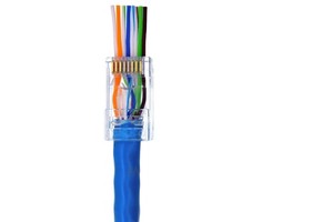Rj45 Ethernet Cable Module Plug Network Connector Rj45 Cat5E Cat6 Gold-plated Cable Easy Through RJ45 Connector