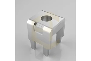 PCB Welding Terminal Thickness 0.8mm 4 Feet 8x8x10.2 Pcb Mount Screw M4 Brass PCB Welded Terminal For Circuit Board