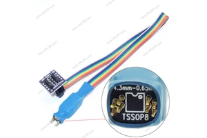 Programmer Adapter Socket TSSOP8-DIP8 Chip Download Burn Write Probe 0.65 Socket Cable Test Probe