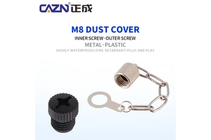 M8 Cable Connectors Dust Cover Inner Outer Screw Cover Plastic Mental Dust Cover